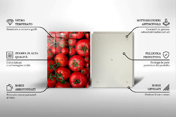 Glass worktop saver Tomatoes