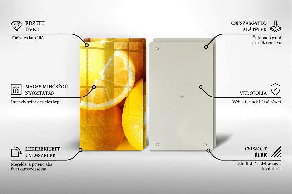 Glass worktop saver Juicy lemons