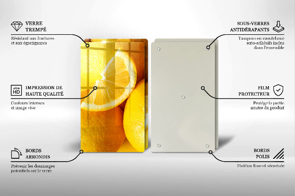 Glass worktop saver Juicy lemons