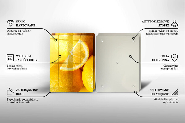 Glass worktop saver Juicy lemons