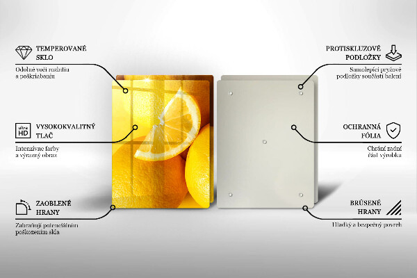 Glass worktop saver Juicy lemons