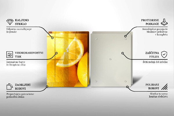 Glass worktop saver Juicy lemons