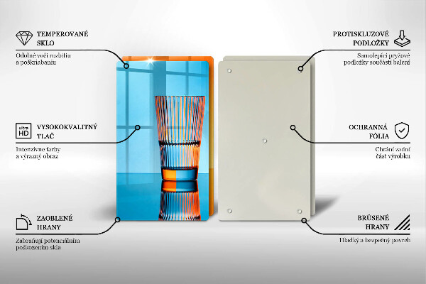 Glass worktop saver Two glasses of water