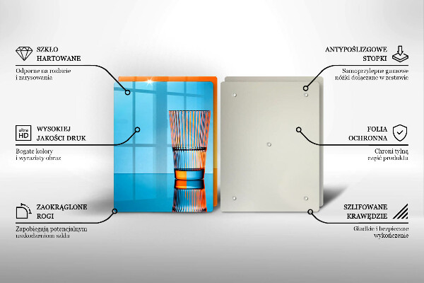 Glass worktop saver Two glasses of water