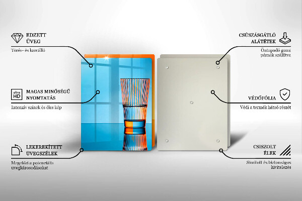 Glass worktop saver Two glasses of water