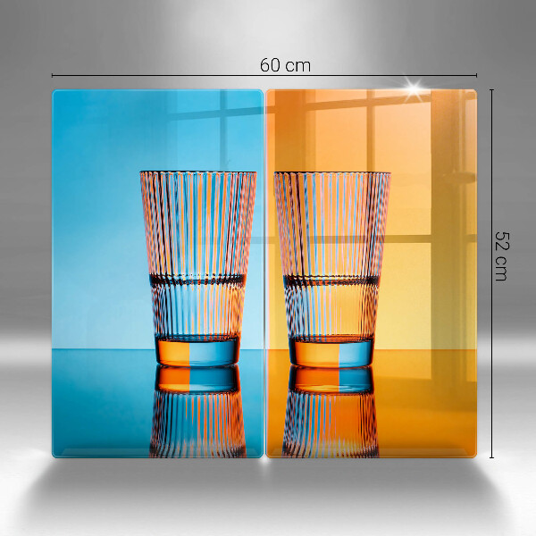 Glass worktop saver Two glasses of water