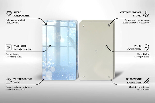 Glass worktop saver Winter texture