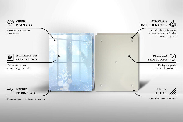 Glass worktop saver Winter texture