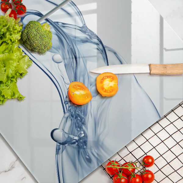 Glass worktop saver Crystalline water