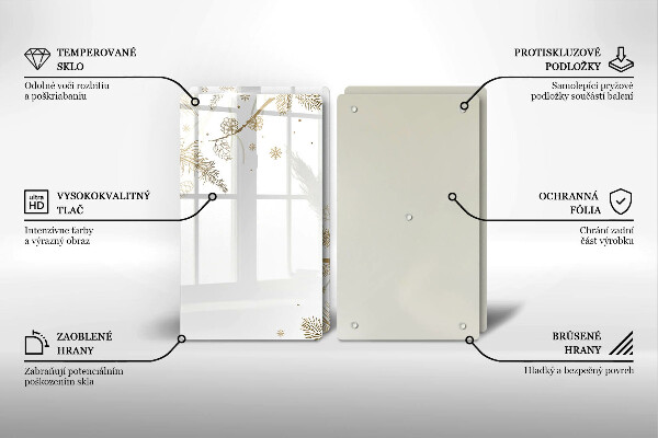 Glass worktop saver Winter decorations