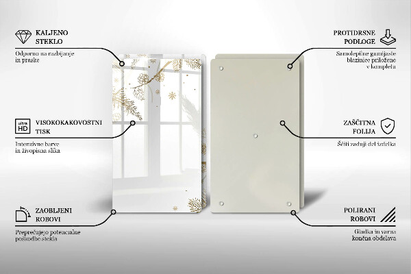 Glass worktop saver Winter decorations