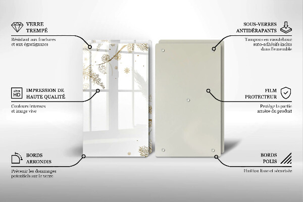 Glass worktop saver Winter decorations