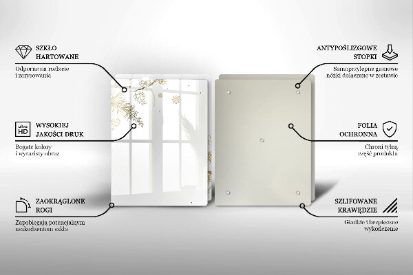 Glass worktop saver Winter decorations