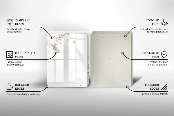 Glass worktop saver Winter decorations