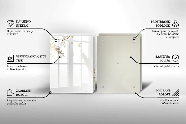 Glass worktop saver Winter decorations
