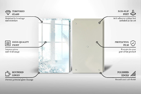 Glass worktop saver Snowflake