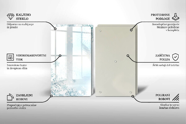 Glass worktop saver Snowflake