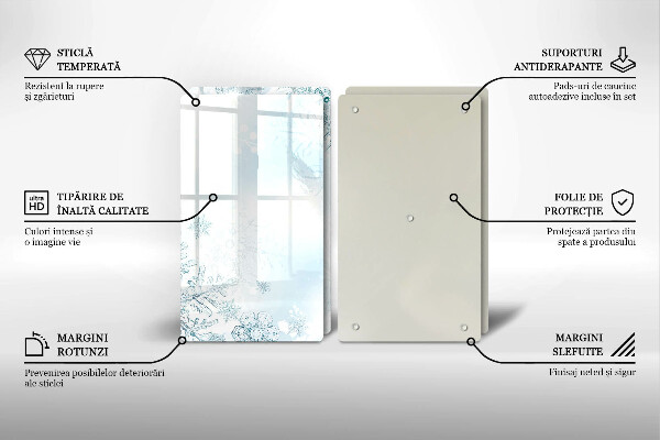Glass worktop saver Snowflake