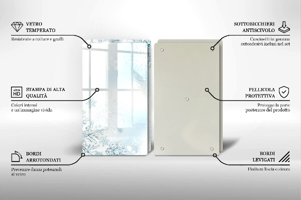 Glass worktop saver Snowflake