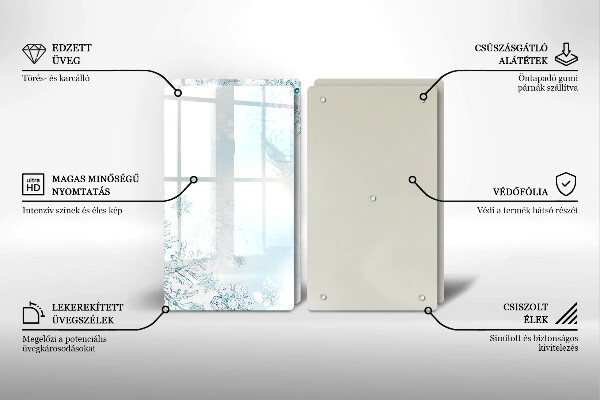 Glass worktop saver Snowflake