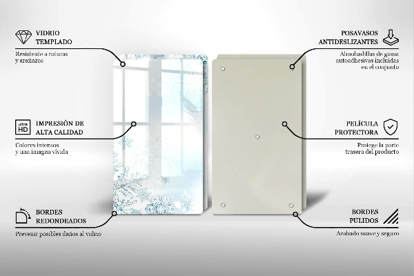 Glass worktop saver Snowflake