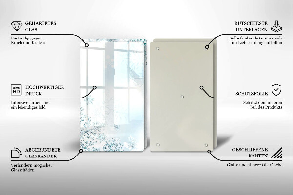 Glass worktop saver Snowflake