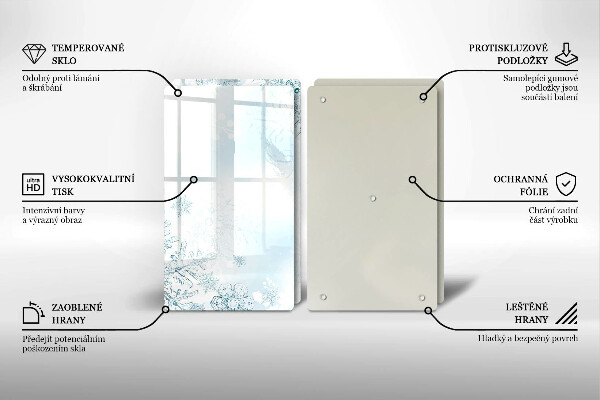 Glass worktop saver Snowflake