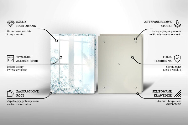 Glass worktop saver Snowflake