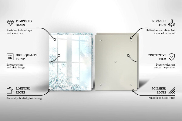Glass worktop saver Snowflake