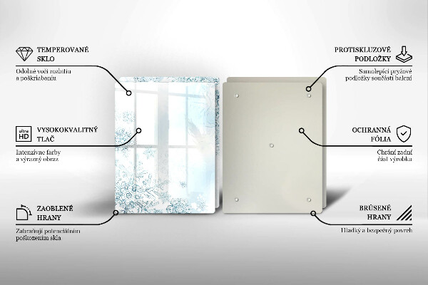 Glass worktop saver Snowflake