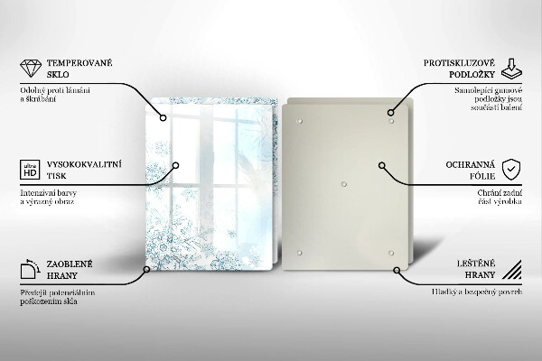 Glass worktop saver Snowflake