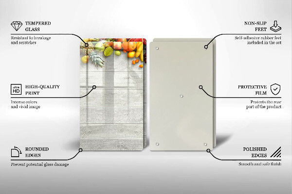 Kitchen worktop protector Fruit on the boards