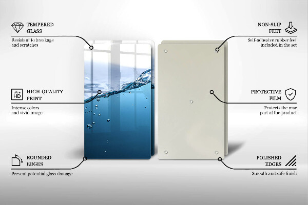 Worktop protector Blue water