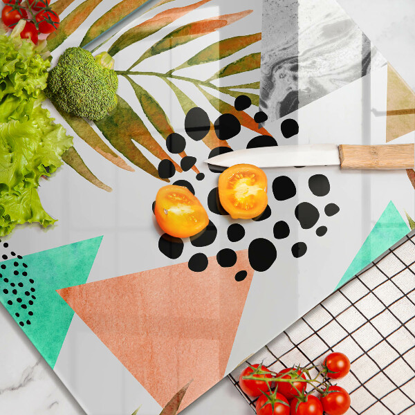 Kitchen worktop protector Boho leaves pattern