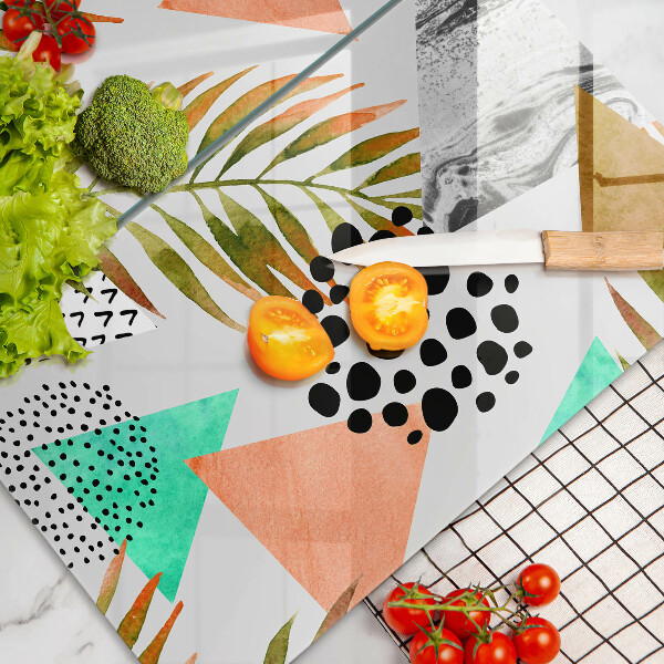 Kitchen worktop protector Boho leaves pattern