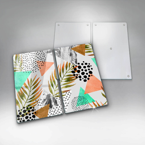 Kitchen worktop protector Boho leaves pattern