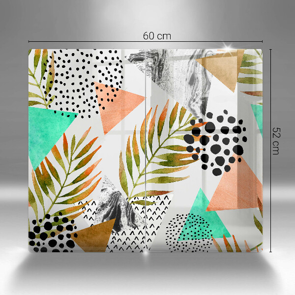 Kitchen worktop protector Boho leaves pattern