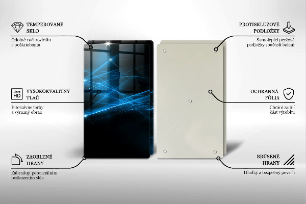 Kitchen worktop saver Blue smoke abstraction