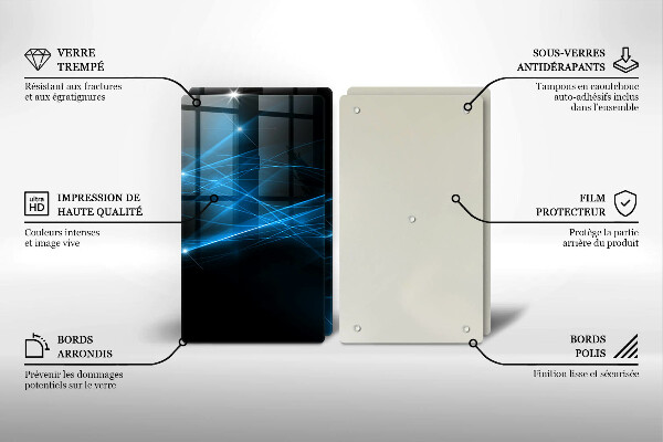 Kitchen worktop saver Blue smoke abstraction