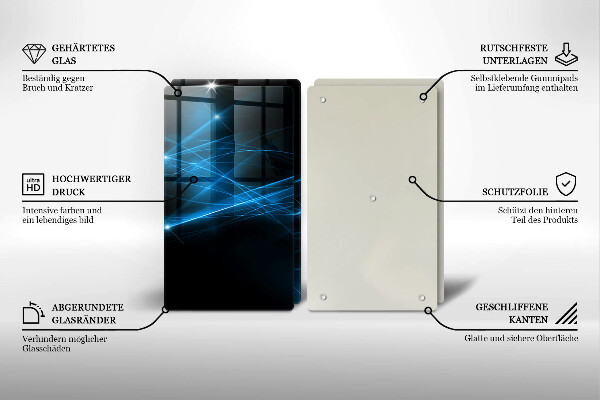 Kitchen worktop saver Blue smoke abstraction