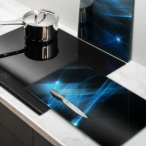 Kitchen worktop saver Blue smoke abstraction