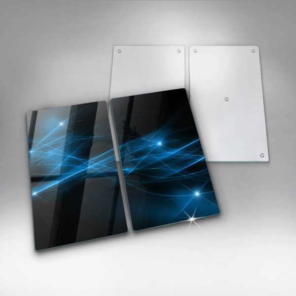 Kitchen worktop saver Blue smoke abstraction