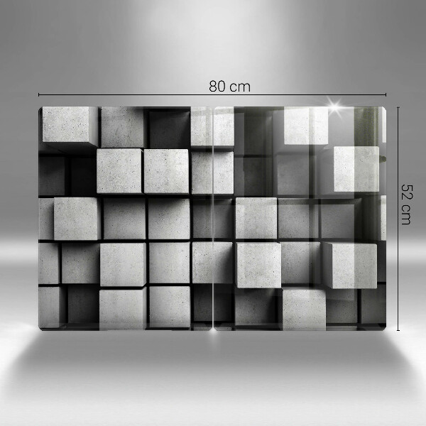 Kitchen worktop saver 3D square abstraction