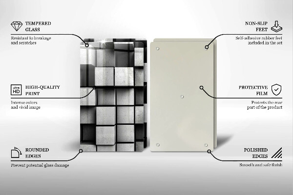 Kitchen worktop saver 3D square abstraction