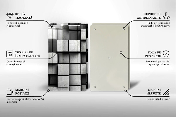 Kitchen worktop saver 3D square abstraction