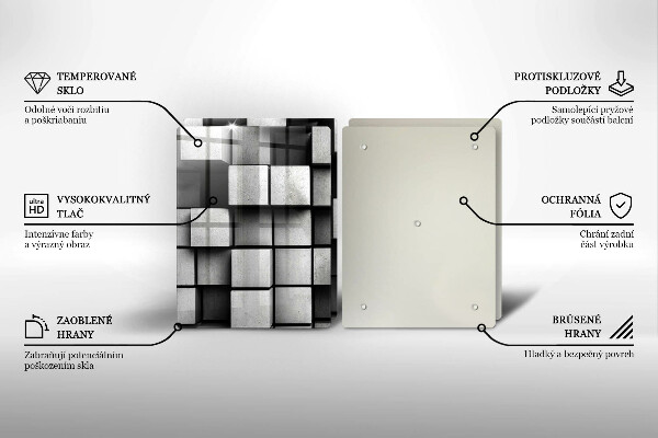 Kitchen worktop saver 3D square abstraction