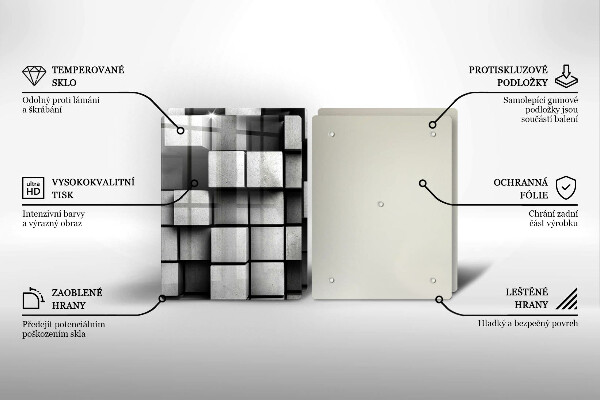 Kitchen worktop saver 3D square abstraction