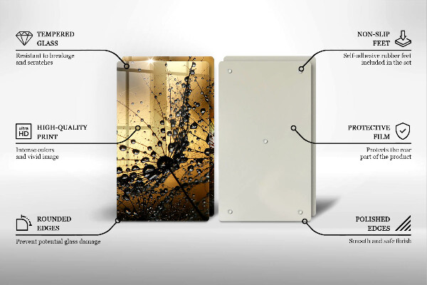 Kitchen worktop saver Rosa and dandelions