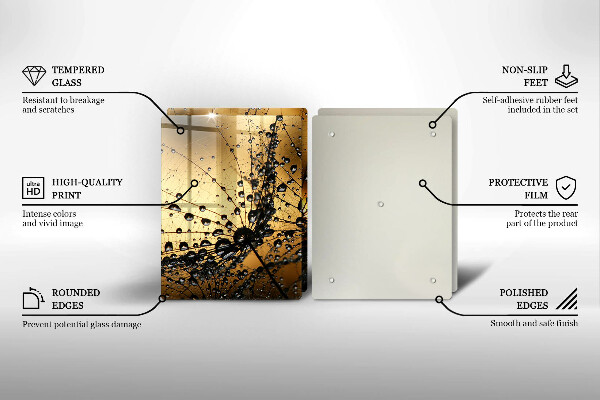 Kitchen worktop saver Rosa and dandelions