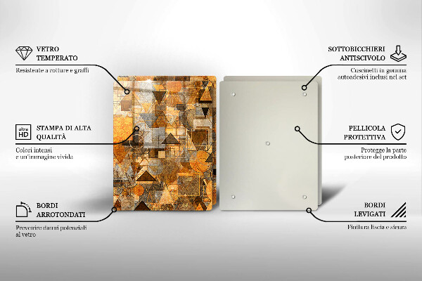 Kitchen worktop saver Geometric figure pattern